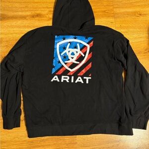 Ariat Sweatshirt Hoodie American Flag USA Men's XL Pullover Patriotic